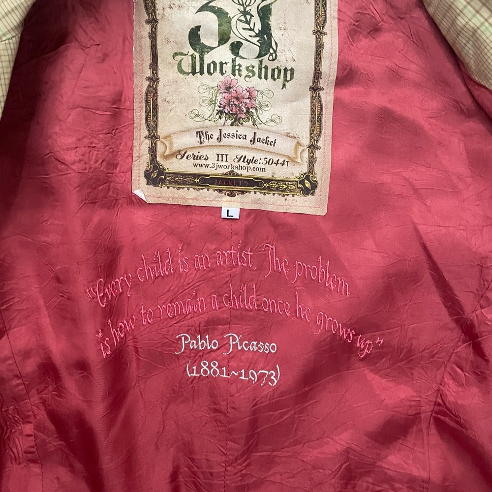 Johnny Was Beige Floral Embroidered Blazer - Picture 3 of 8